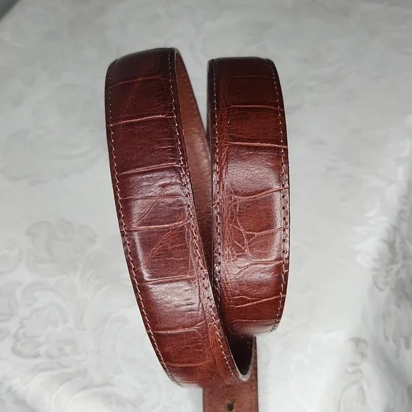 Brighton Mickey Mouse Train Lizard Print Belt Size 32 - Picture 5 of 13